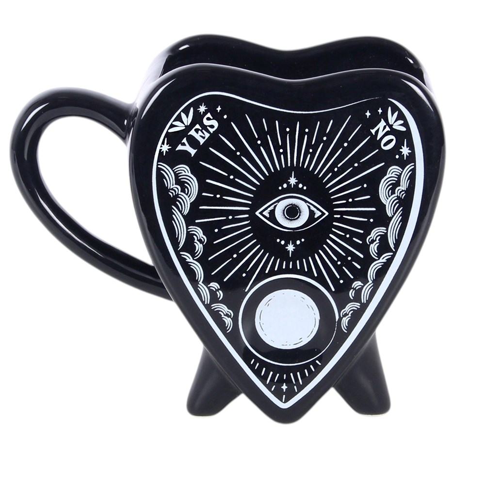 Something Different - Black Planchette Mok/beker - Zwart/Wit